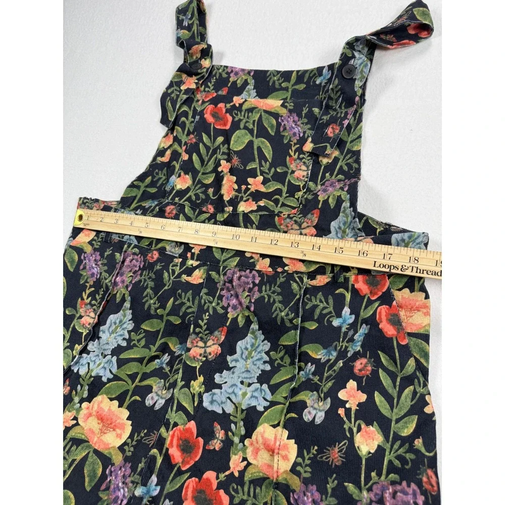 Cider Women Floral Corduroy Overalls Multi Color Wide Leg corduroy Size 1XL NWT - Picture 4 of 10
